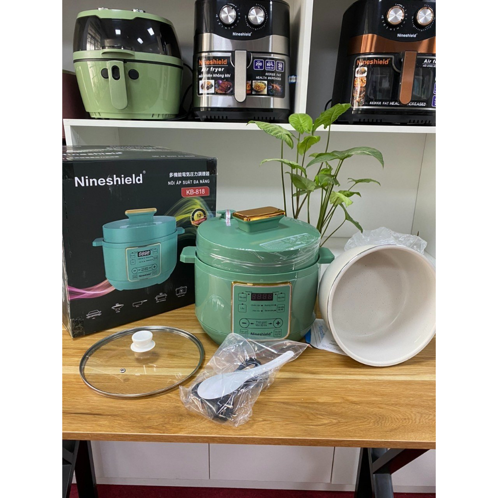 Nồi áp suất đa năng thông minh Nineshield 5L dung tích lớn, Nồi hầm điện đa năng cao cấp chính hãng Bảo Hành 12 Tháng