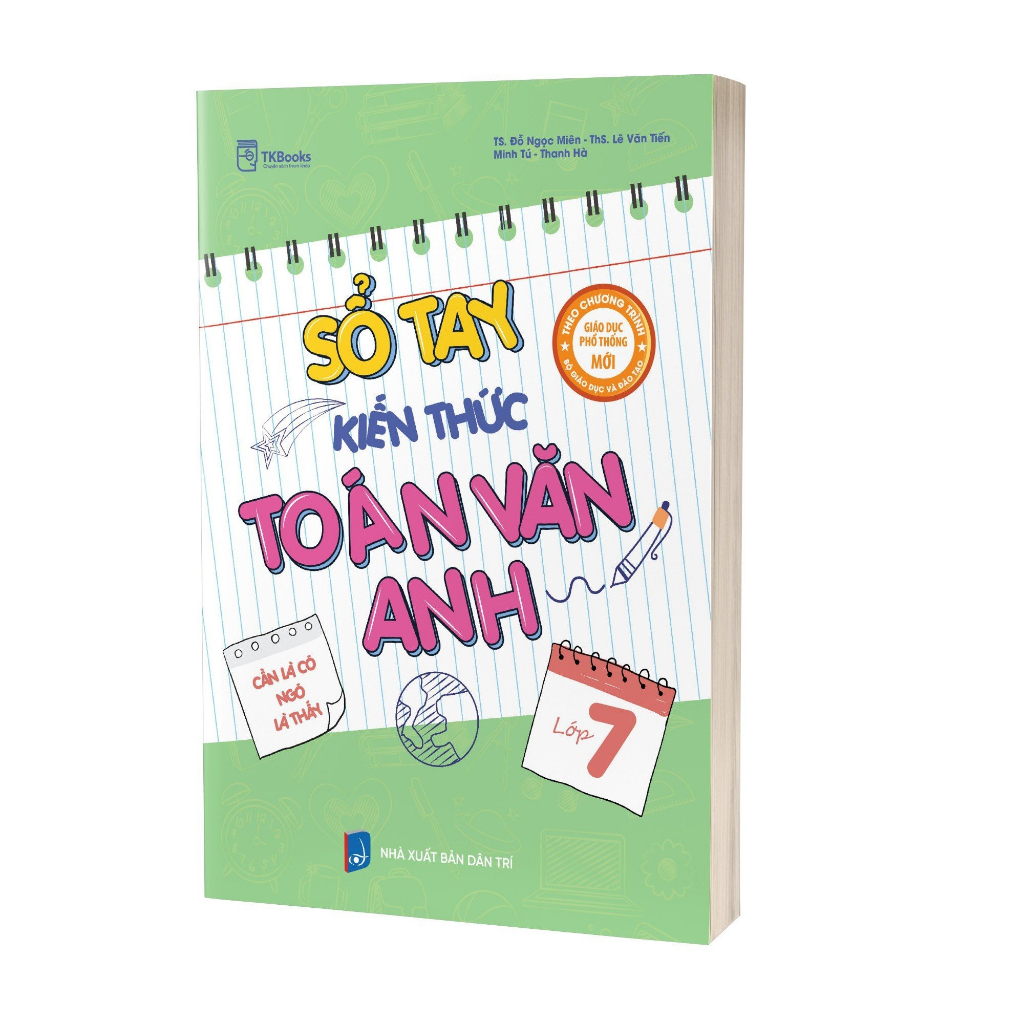 Sách Sổ tay kiến thức Toán – Văn – Anh Lớp 7 Theo Chương Trình Bộ Giá Dục