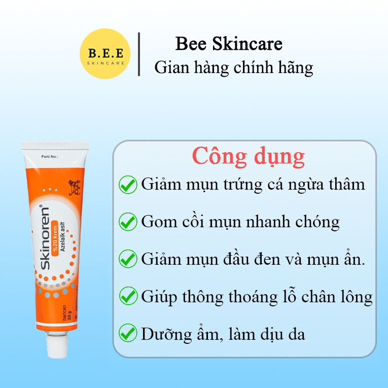 Sản phẩm Gel SKINOREN- ACID AZELAIC 20% & 15%
