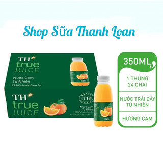 Thùng 24 Chai Nước Uống Sữa Trái Cây Cam Tự Nhiên TH True Juice Milk 300ml