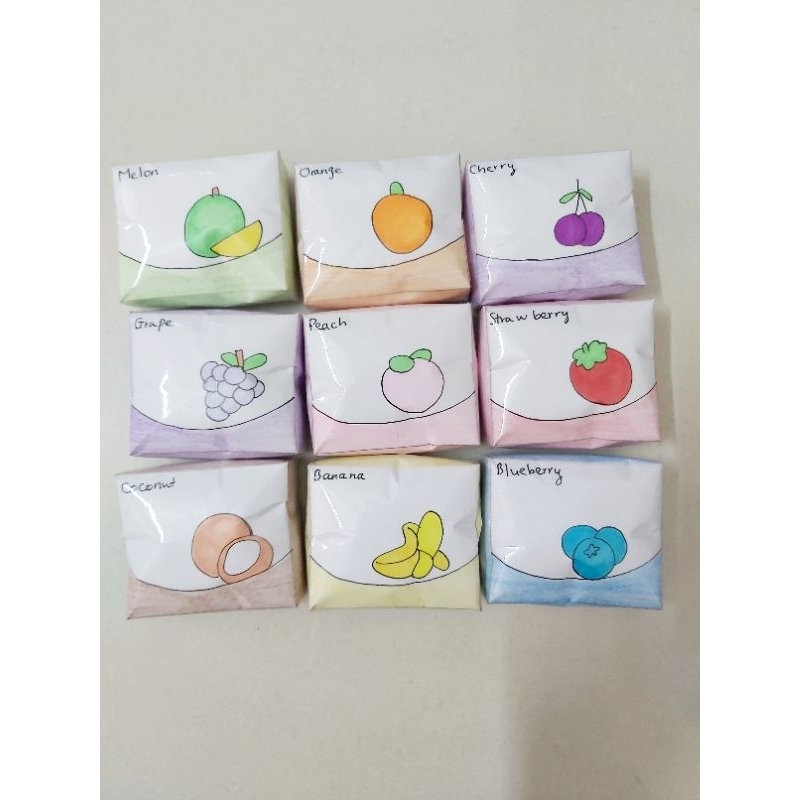 Squishy giấy sữa mini nhiều vị dễ thương chậm tăng