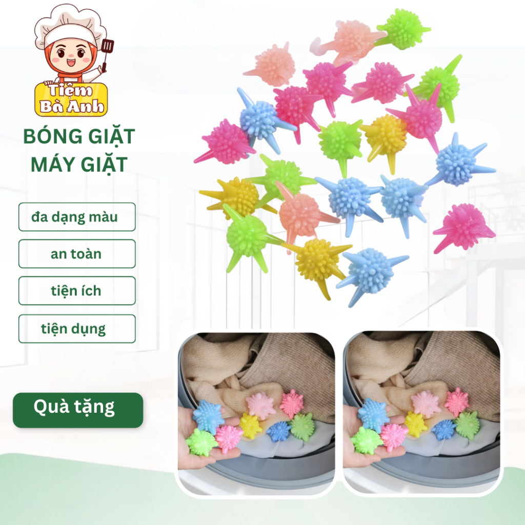 Bóng Giặt Quần Áo Cầu Gai Sinh Học Giặt Đồ Thông Minh Chống Nhăn Hiệu Quả