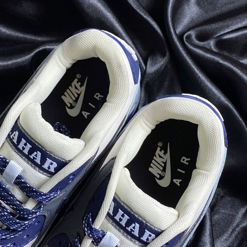 Giày Air Max90 Futura Desert Sand Blue Grey - Sneaker Air max 90 Xám Xanh Navy Cao Cấp Fullbox
