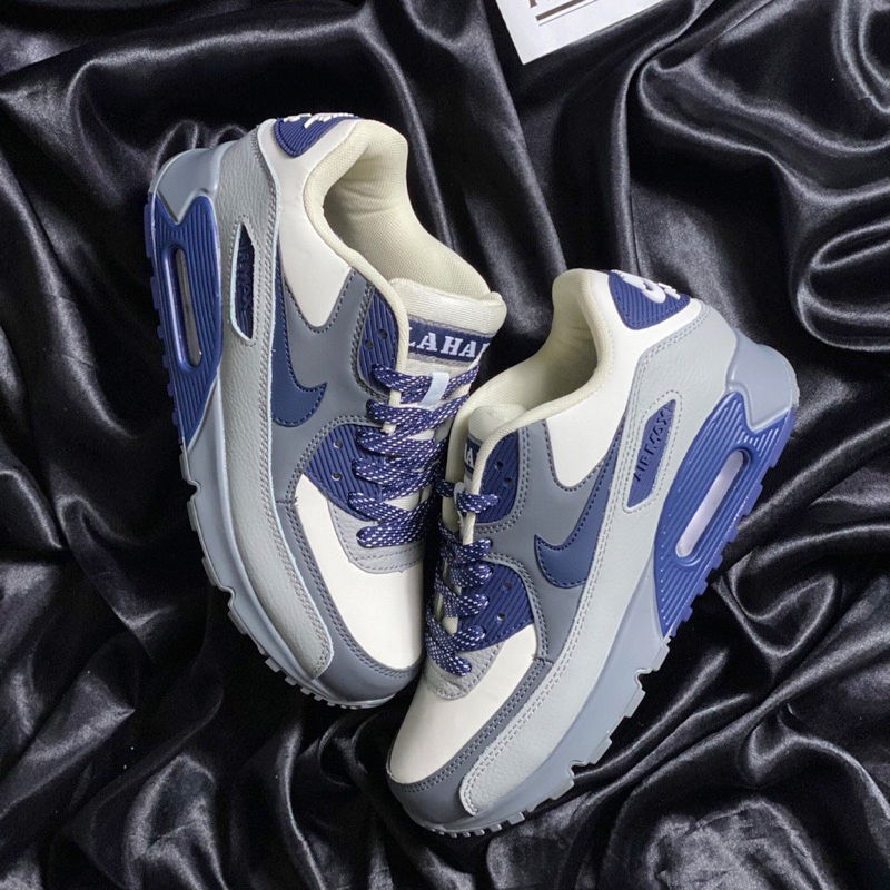 Giày Air Max90 Futura Desert Sand Blue Grey - Sneaker Air max 90 Xám Xanh Navy Cao Cấp Fullbox
