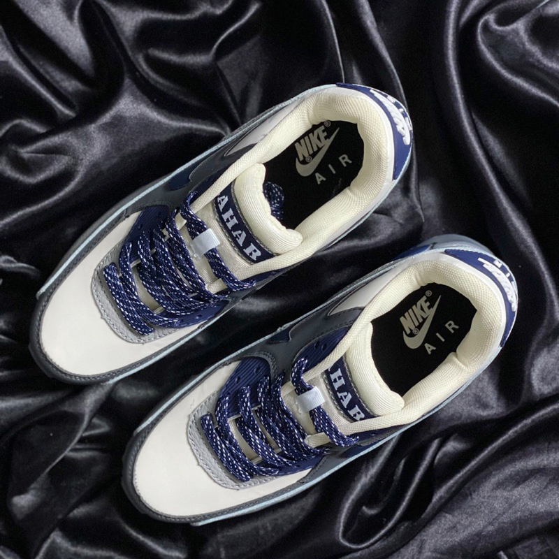 Giày Air Max90 Futura Desert Sand Blue Grey - Sneaker Air max 90 Xám Xanh Navy Cao Cấp Fullbox