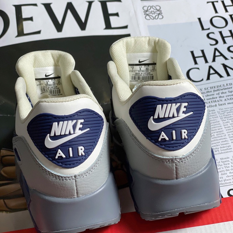 Giày Air Max90 Futura Desert Sand Blue Grey - Sneaker Air max 90 Xám Xanh Navy Cao Cấp Fullbox