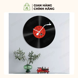 Đồng hồ treo tường hình Đĩa Nhạc Đồng Hồ decor cổ điển 30cm