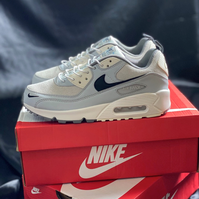 Giày Air Max90 Futura Lace Toggle Grey Blue - Sneaker Air max 90 Xám Xanh Cao Cấp