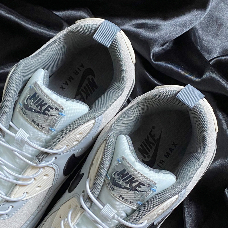 Giày Air Max90 Futura Lace Toggle Grey Blue - Sneaker Air max 90 Xám Xanh Cao Cấp