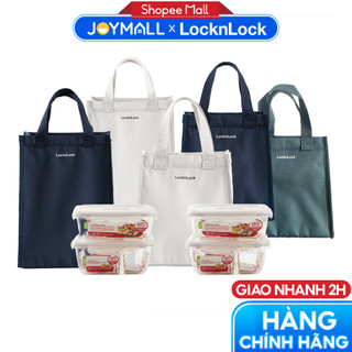 Bộ túi hộp cơm thủy tinh LocknLock LLG429DS2, LLG428S2 - Hàng chính hãng, dùng được lò vi sóng, túi đựng lớn - JoyMall