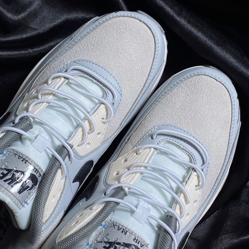 Giày Air Max90 Futura Lace Toggle Grey Blue - Sneaker Air max 90 Xám Xanh Cao Cấp