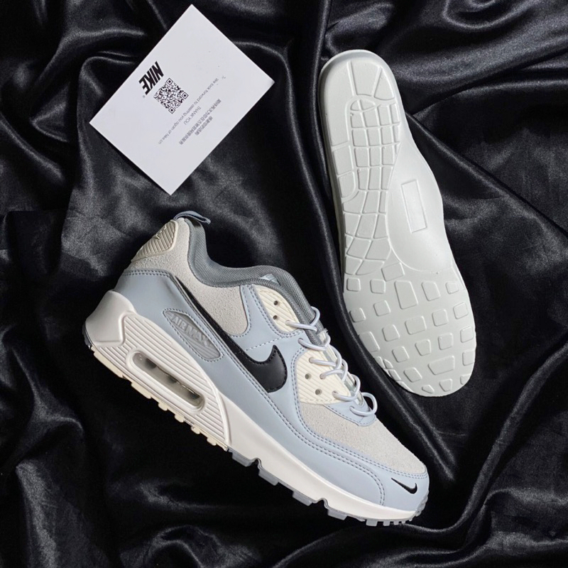 Giày Air Max90 Futura Lace Toggle Grey Blue - Sneaker Air max 90 Xám Xanh Cao Cấp
