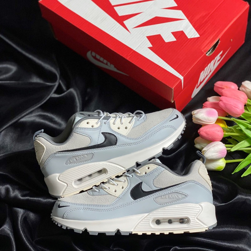Giày Air Max90 Futura Lace Toggle Grey Blue - Sneaker Air max 90 Xám Xanh Cao Cấp