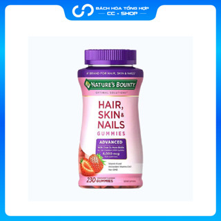   Hàng Mỹ  Kẹo Dẻo da móng Mọc Tóc Nature's Bounty Hair Skin and Nails Gummies 