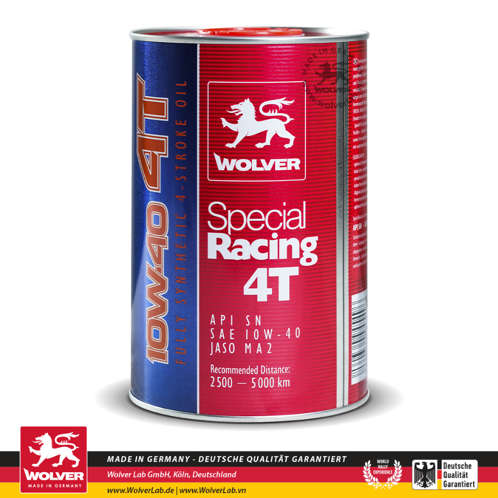 Nhớt xe máy cao cấp Wolver Special Racing 10W40 SN 0.8L nhập khẩu Đức