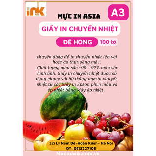 Giấy In Chuyển Nhiệt Hàn Quốc Đế Hồng Bản A3