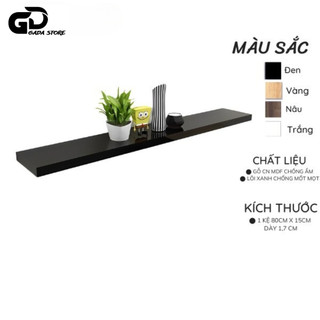Kệ gỗ treo tường trang trí nhà cửa rộng 80cm x sâu 15cm đủ màu như hình