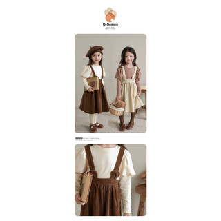 Váy yếm nhung, tai gấu cho bé (ko kèm áo)