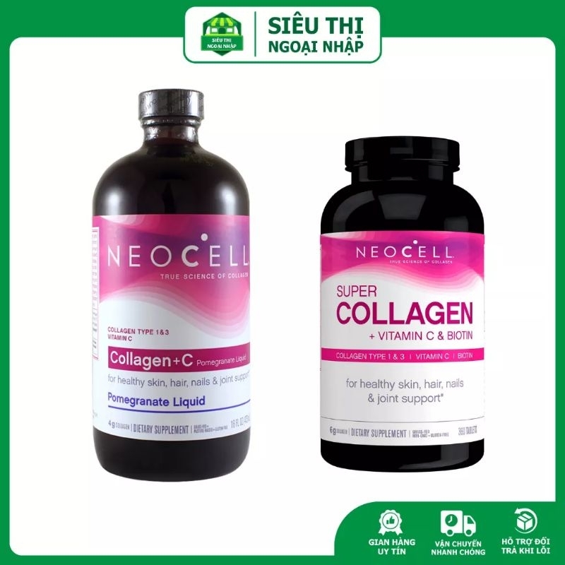 Neocell Super Collagen + Vitamin C & Biotin mẫu mới chính hãng của Mỹ - 360 viên