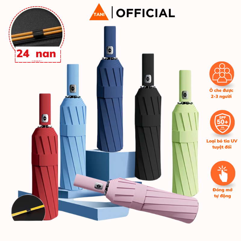 Dù Che Mưa Tani Đóng Mở Tự Động 2 Lớp Dày Dặn