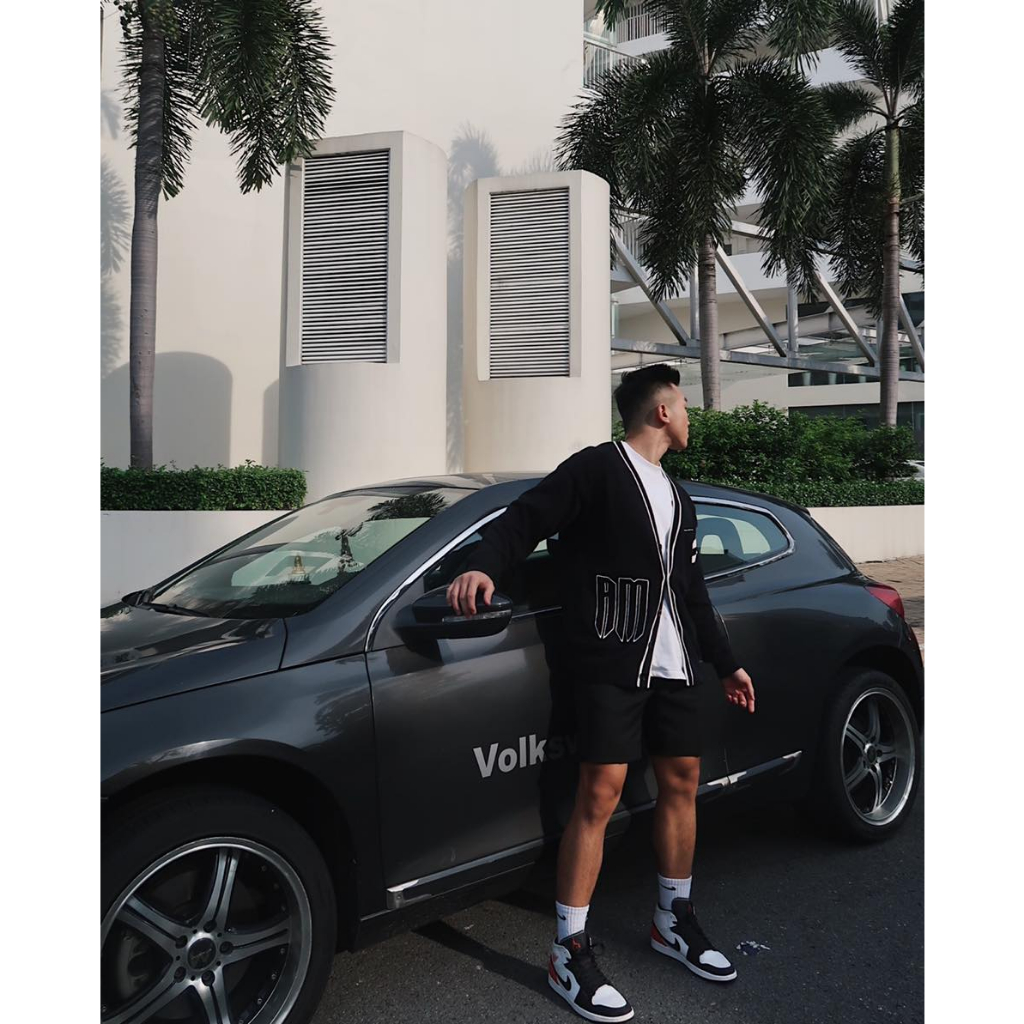 Áo khoác Modern City Cardigan áo len - Black