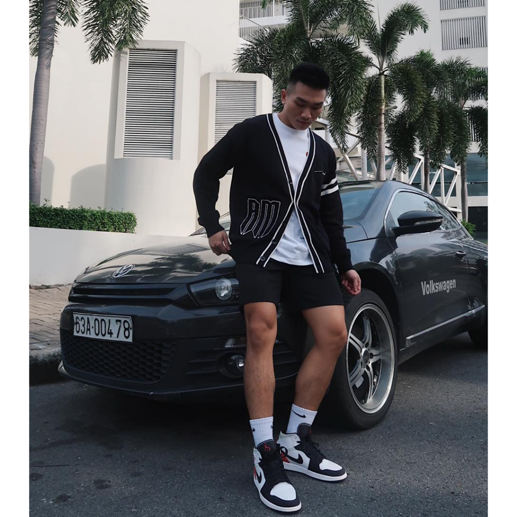 Áo khoác Modern City Cardigan áo len - Black