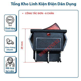 Công tắc bập bênh - kcd4 16a/250v 6pin 31x25mm