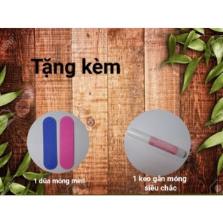 móng giả_nail box móng thiết kế trái tim tráng gương