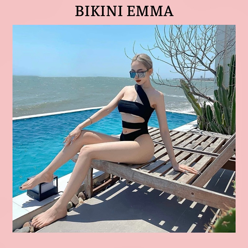 Bikini Liền Thân Khoét Eo EMMA Lệch Vai Tôn Dáng (Hàng Loại 1)