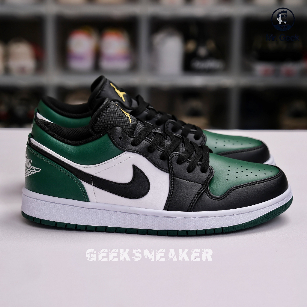 GeekSneaker] Giày Sneaker Cổ Thấp Nguyên bản SC - Jordan 1 Low Green Toe siêu hot hit 2023