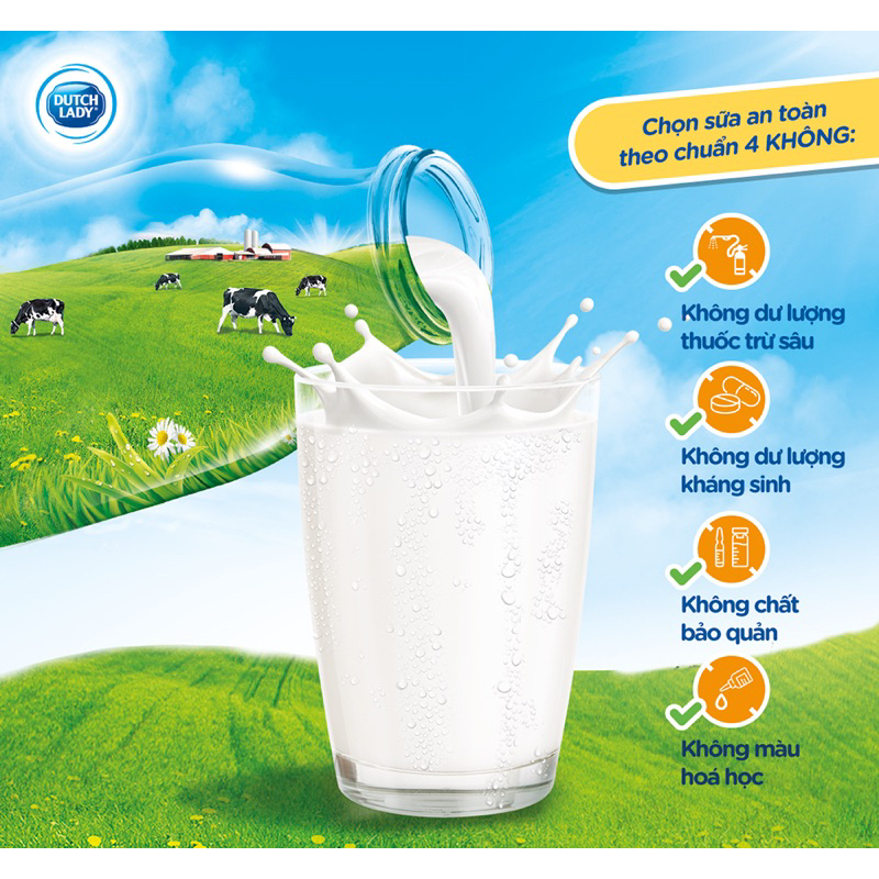 Thùng 48 bịch sữa dinh dưỡng Hà Lan 180ml