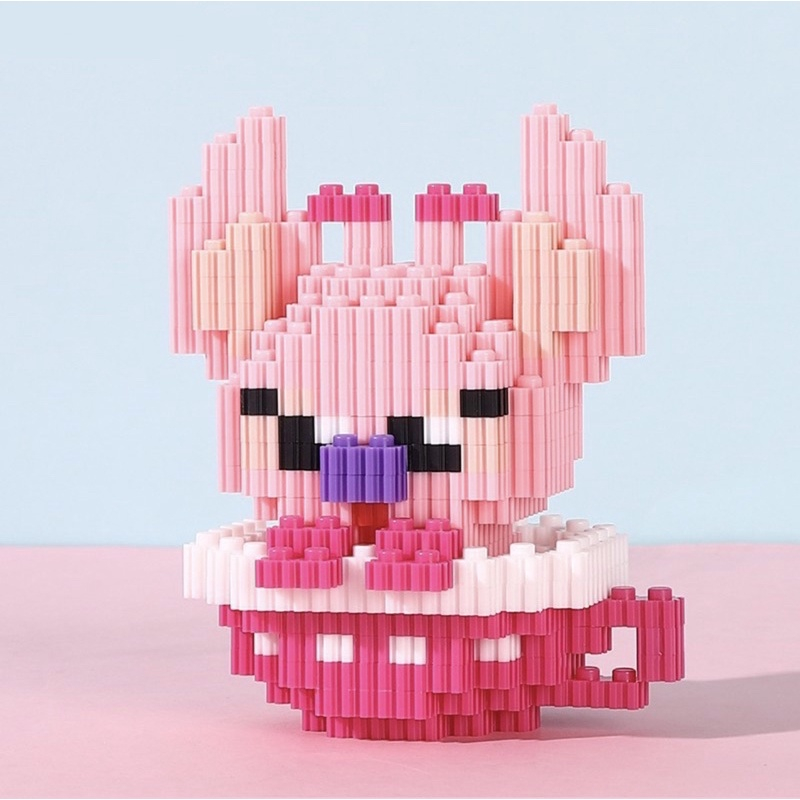 MÔ HÌNH LẮP RÁP 3D NHÂN VẬT HOẠT HÌNH ĐÁNG YÊU BỌT BIỂN, GẤU DÂU, STITCH, THỎ TÍM