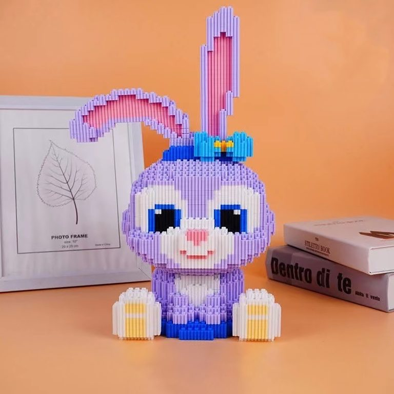 MÔ HÌNH LẮP RÁP 3D NHÂN VẬT HOẠT HÌNH ĐÁNG YÊU BỌT BIỂN, GẤU DÂU, STITCH, THỎ TÍM