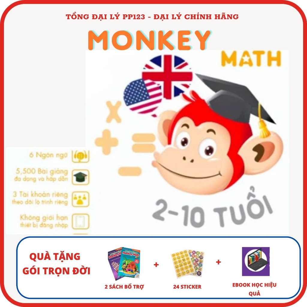 Monkey Math  cho bé