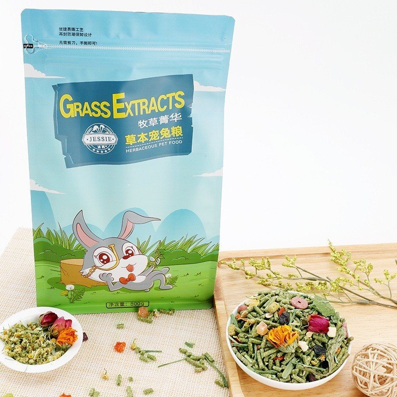 Cỏ nén Grass Ectracts hãng Jessie 800gr dành cho thỏ