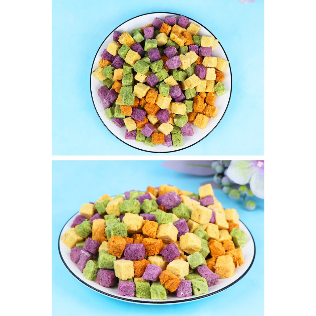 Gà viên và Rau củ sấy viên  100gr, 150gr dành cho chó mèo
