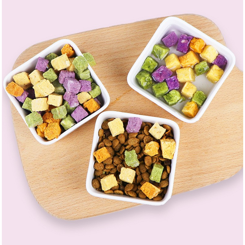 Gà viên và Rau củ sấy viên  100gr, 150gr dành cho chó mèo