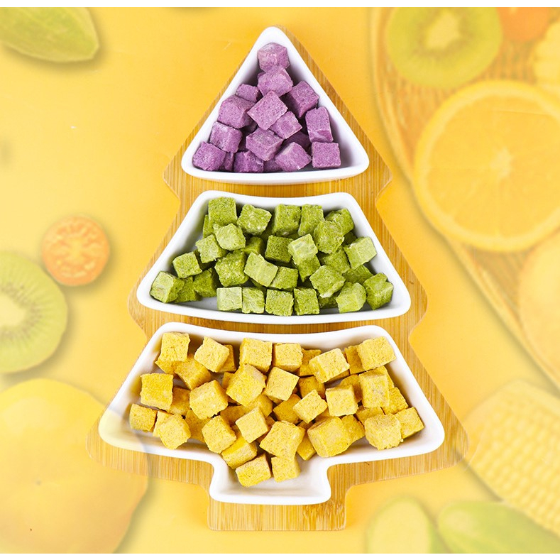 Gà viên và Rau củ sấy viên  100gr, 150gr dành cho chó mèo