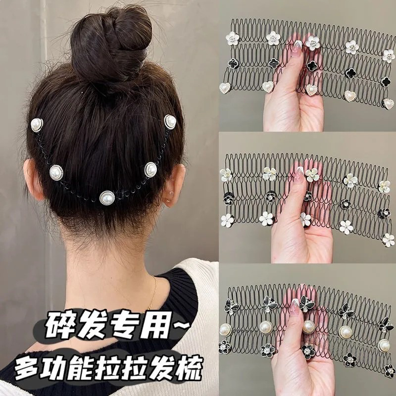 Xược Cài Tóc Hoa Trà Đính Đá Cài Tóc Cho Nữ bờm xược tóc con đính đá dài 20cm