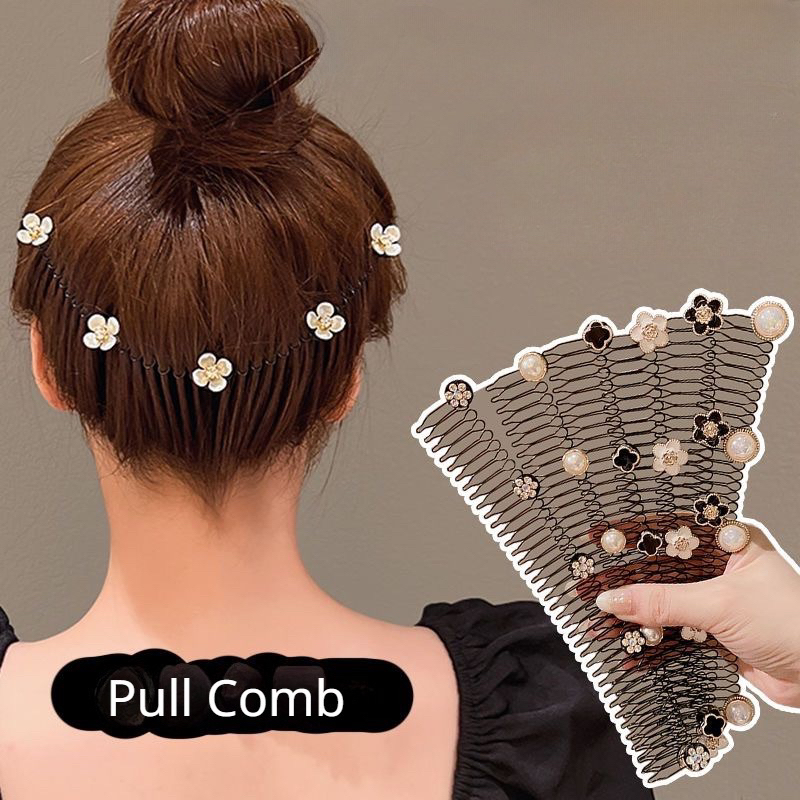 Xược Cài Tóc Hoa Trà Đính Đá Cài Tóc Cho Nữ bờm xược tóc con đính đá dài 20cm