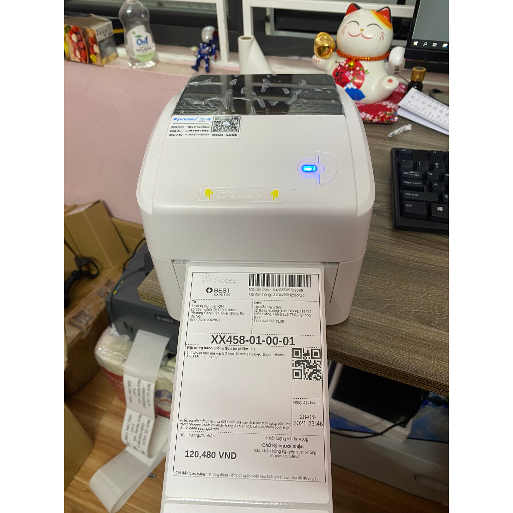 Máy in đơn hàng, in tem, mã vận đơn Xprinter XP-420B