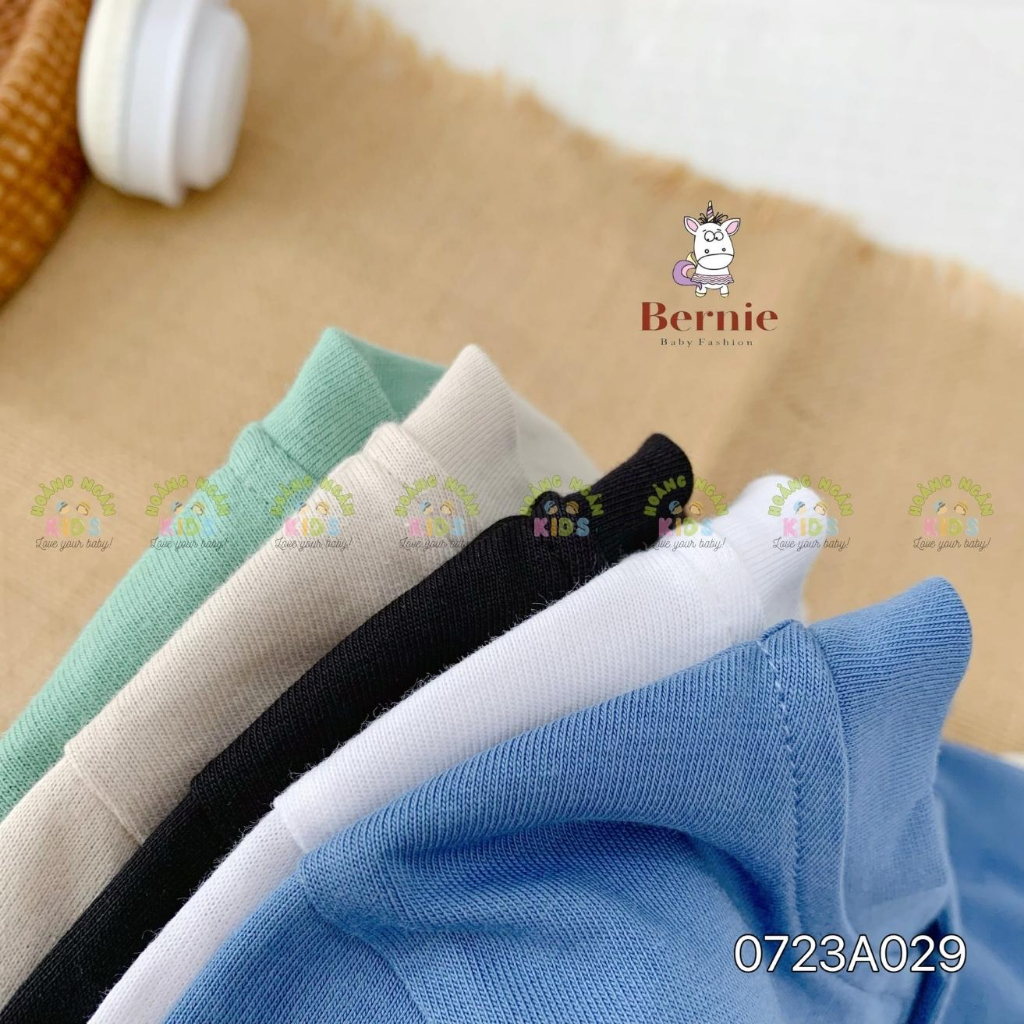 ÁO PHÔNG DÀI TAY TRƠN CHO BÉ, ÁO PHÔNG DÀI TAY BASIC ĐÍNH CÚC NGỰC