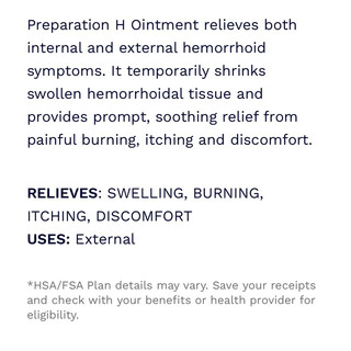 [CHÍNH HÃNG] Kem bôi trĩ Preparationh Hemorrhoidal Ointment (28g)