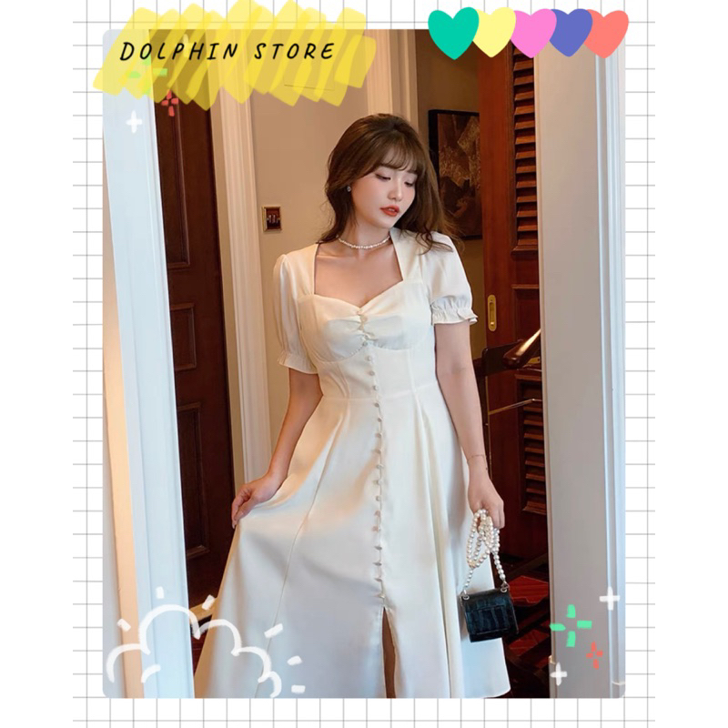 - Đầm trắng xẻ tà bigsize - đầm trắng bigsize - đầm đen bigsize