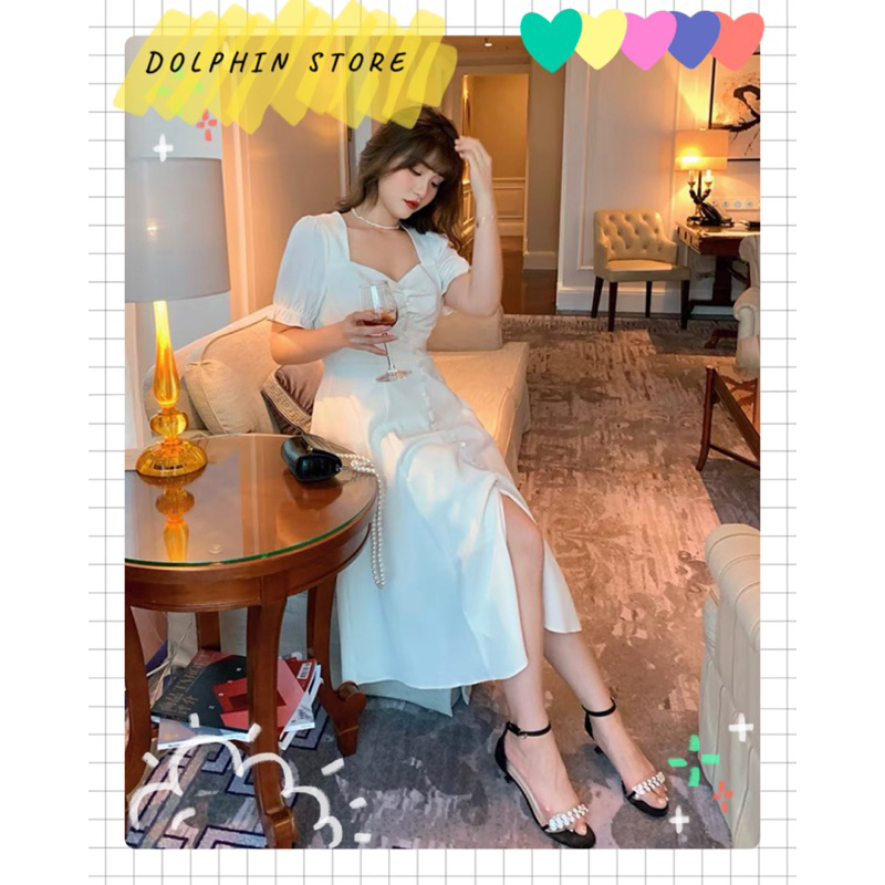 - Đầm trắng xẻ tà bigsize - đầm trắng bigsize - đầm đen bigsize