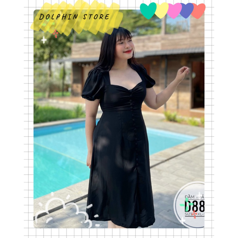 - Đầm trắng xẻ tà bigsize - đầm trắng bigsize - đầm đen bigsize