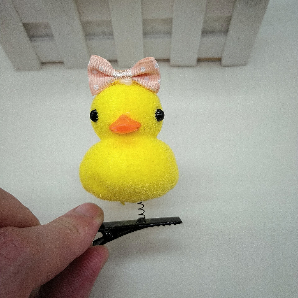 Kẹp Tóc Vịt Vàng Có Nơ Dễ Thương, Kẹp Tóc Mái Hình Con Vịt Nơ, Kẹp Hình Chú Vịt Vàng Ngộ Nghĩnh, Kẹp Lò Xo Vịt Nơ BH25