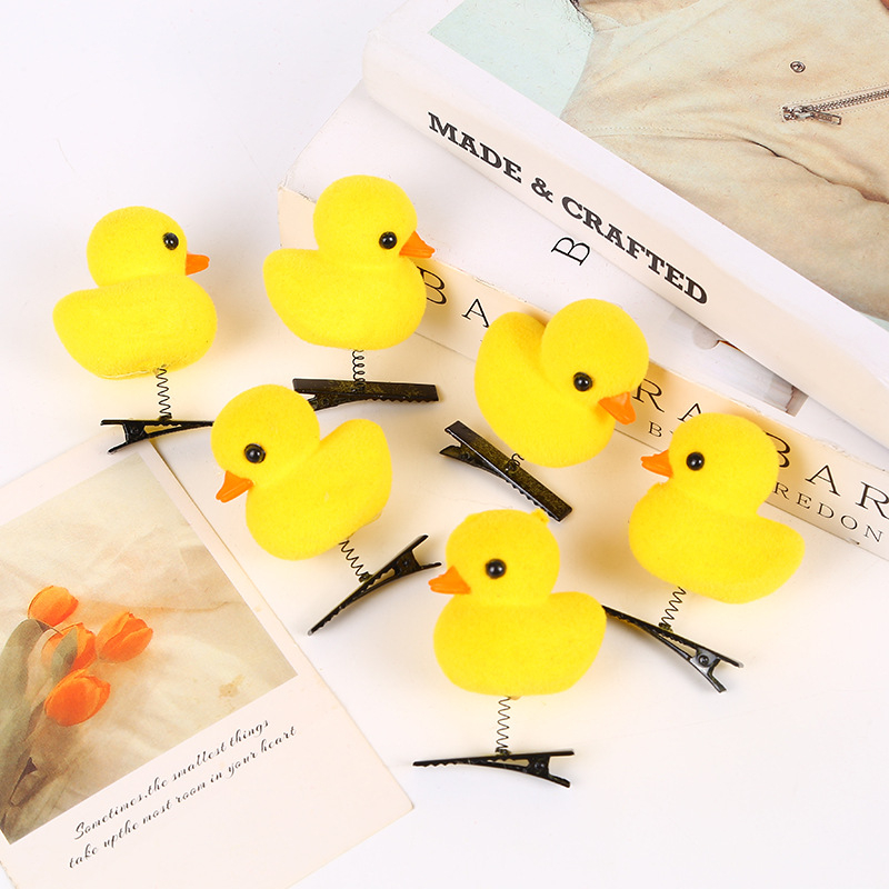 Kẹp Tóc Vịt Vàng Có Nơ Dễ Thương, Kẹp Tóc Mái Hình Con Vịt Nơ, Kẹp Hình Chú Vịt Vàng Ngộ Nghĩnh, Kẹp Lò Xo Vịt Nơ BH25