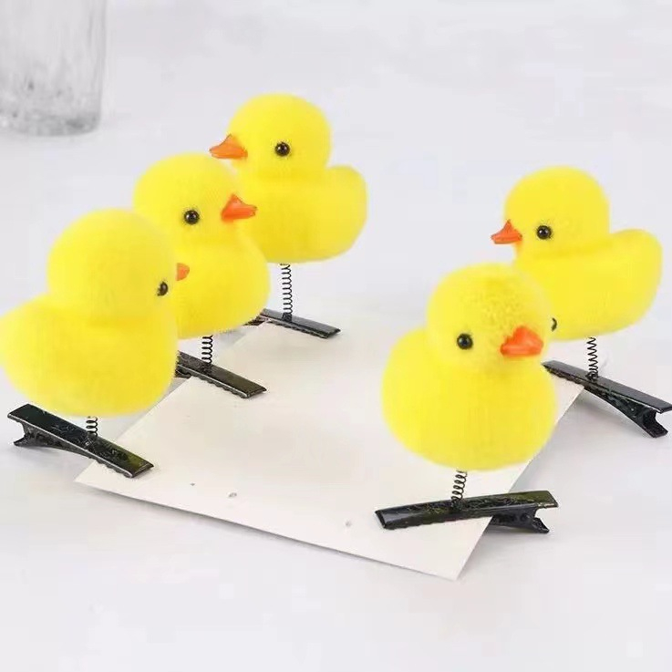 Kẹp Tóc Vịt Vàng Có Nơ Dễ Thương, Kẹp Tóc Mái Hình Con Vịt Nơ, Kẹp Hình Chú Vịt Vàng Ngộ Nghĩnh, Kẹp Lò Xo Vịt Nơ BH25