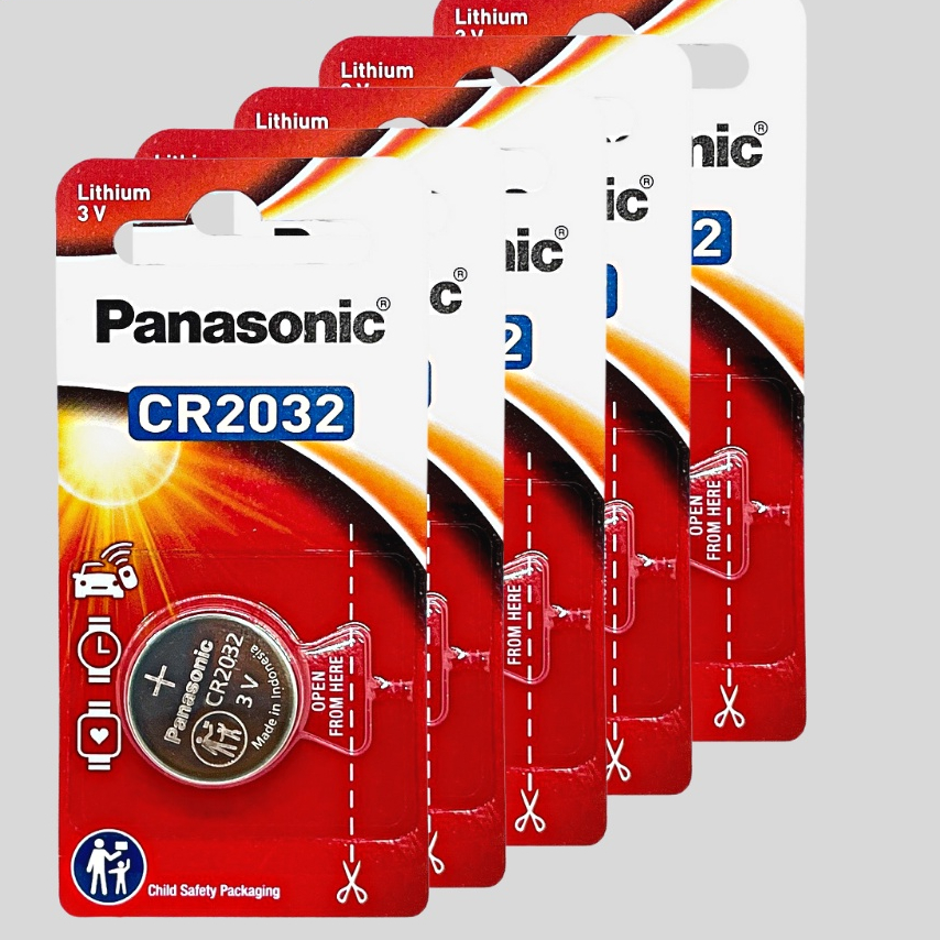 5 Vỉ Pin CR2032 3V lithium Panasonic , Maxell made in Indonesia Cao Cấp - Hàng Chính Hãng
